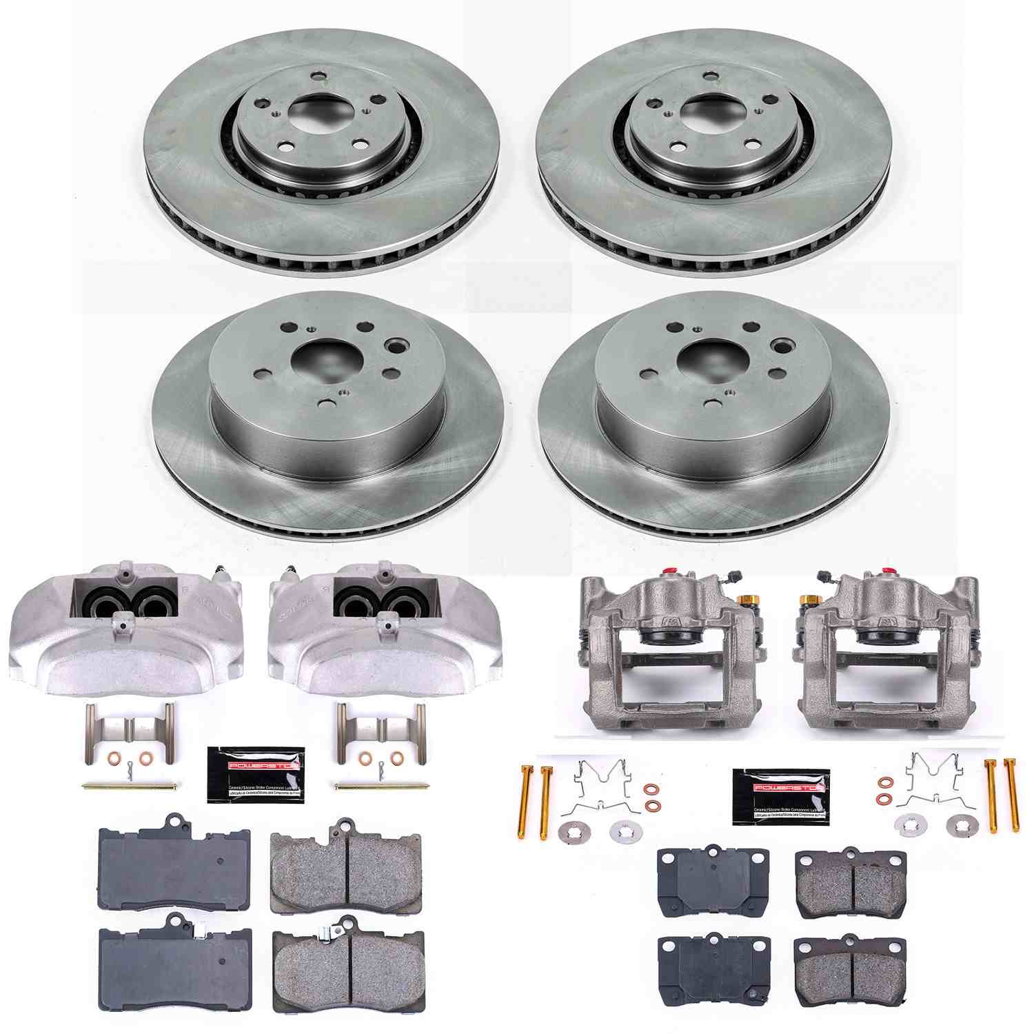 Power Stop 07-11 Lexus GS350 Front & Rear Autospecialty Kit w/Cals