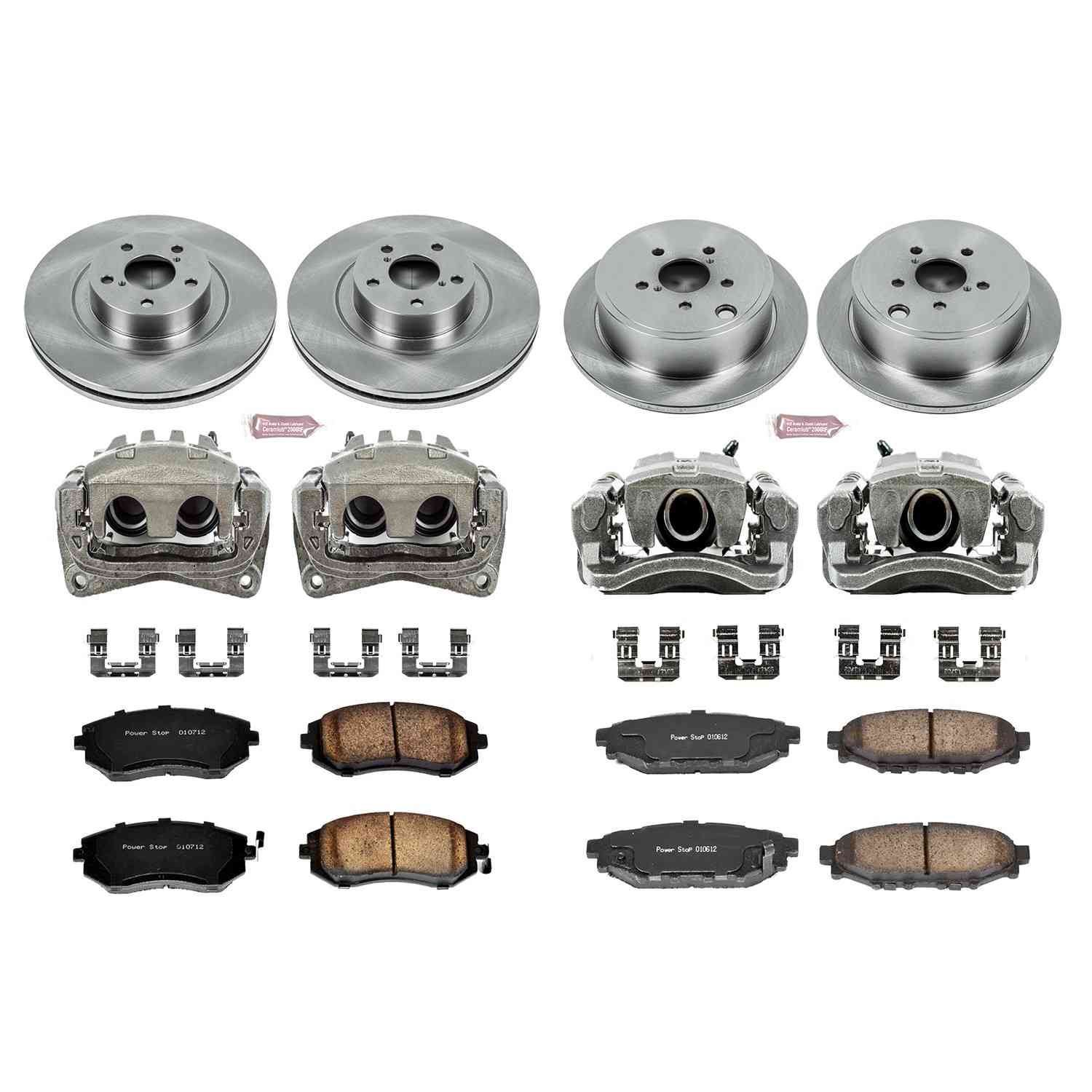 Power Stop 09-10 Subaru Forester Front & Rear Autospecialty Brake Kit w/Calipers