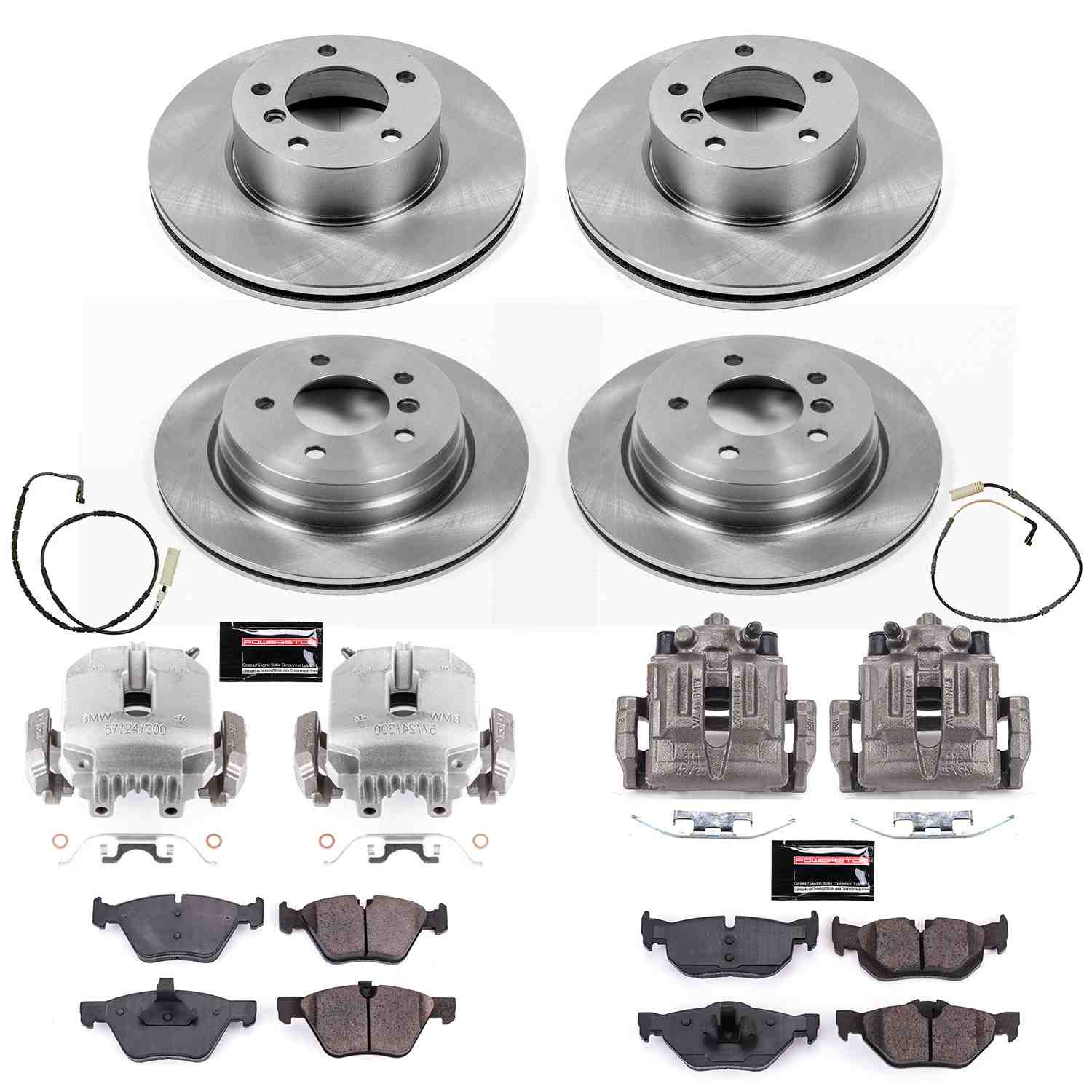 Power Stop 2007 BMW 328xi Front & Rear Autospecialty Brake Kit w/Calipers