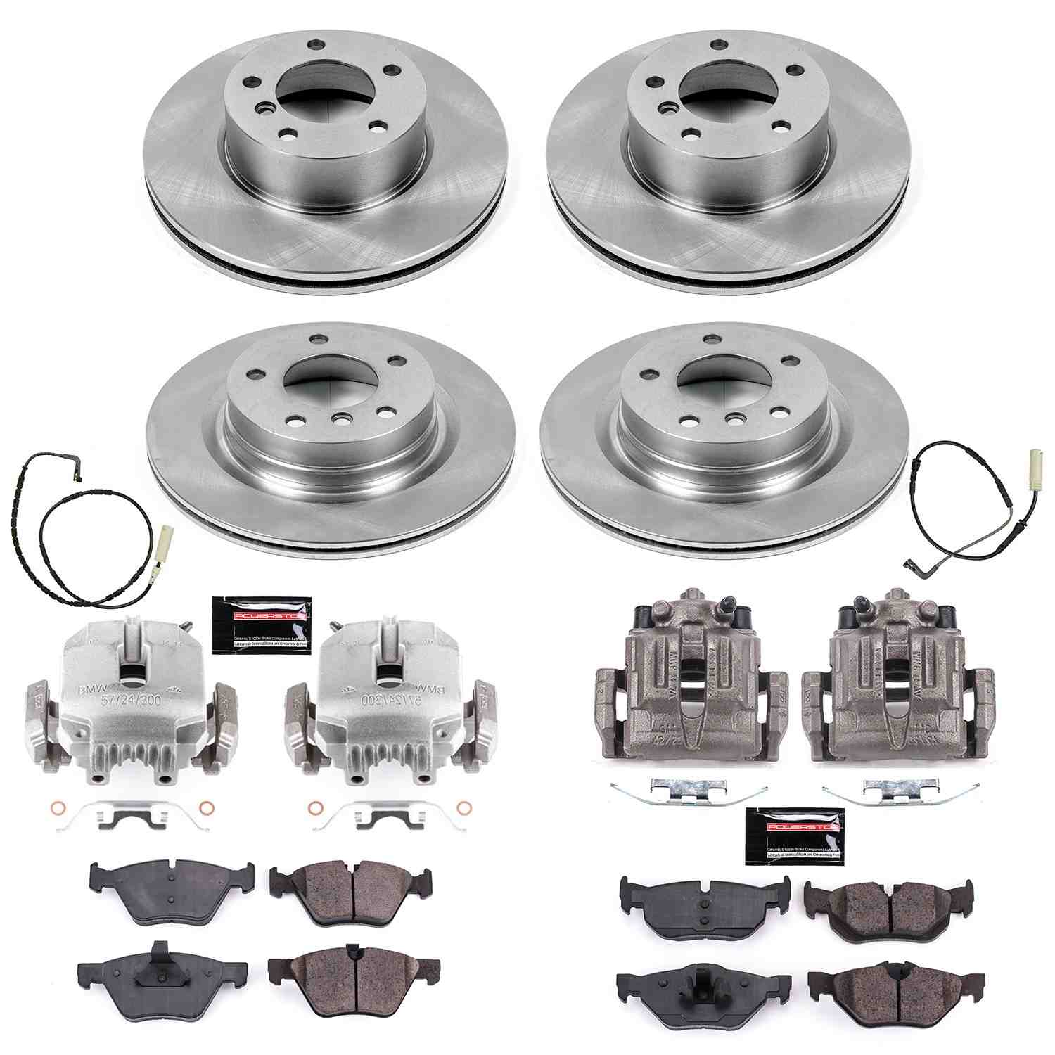 Power Stop 2007 BMW 328i Front & Rear Autospecialty Brake Kit w/Calipers
