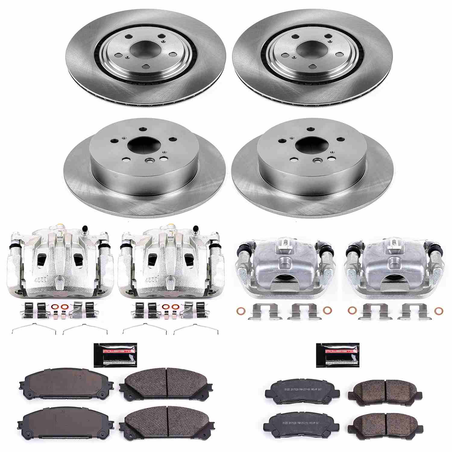 Power Stop 08-13 Toyota Highlander Front & Rear Autospecialty Brake Kit w/Calipers