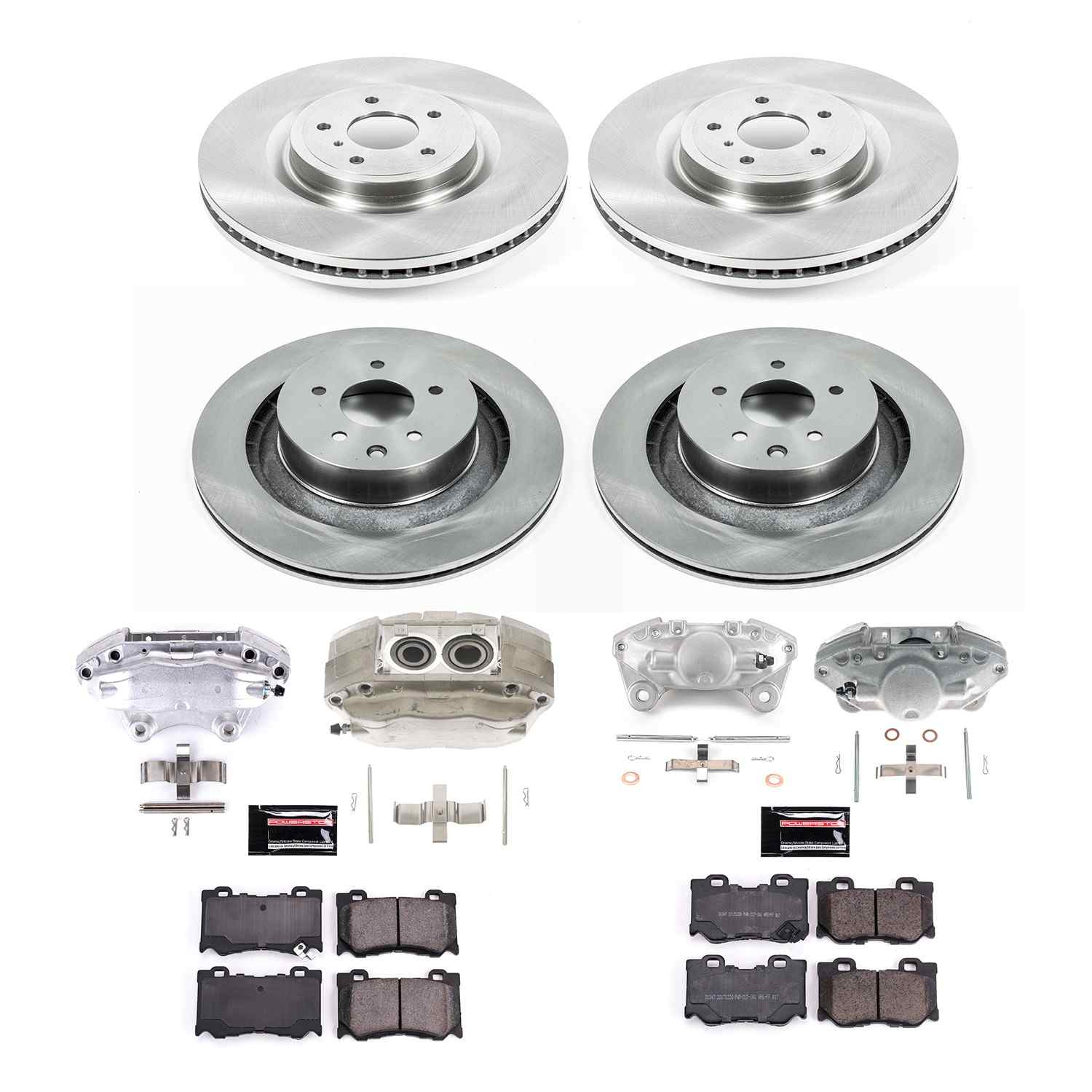Power Stop 2009 Nissan 350Z Front & Rear Autospecialty Kit w/Calipers
