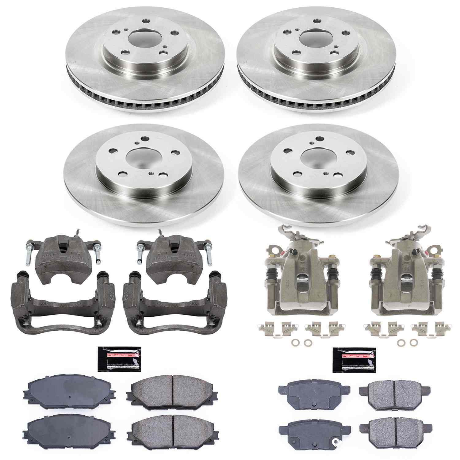 Power Stop 09-10 Pontiac Vibe Front & Rear Autospecialty Brake Kit w/Calipers