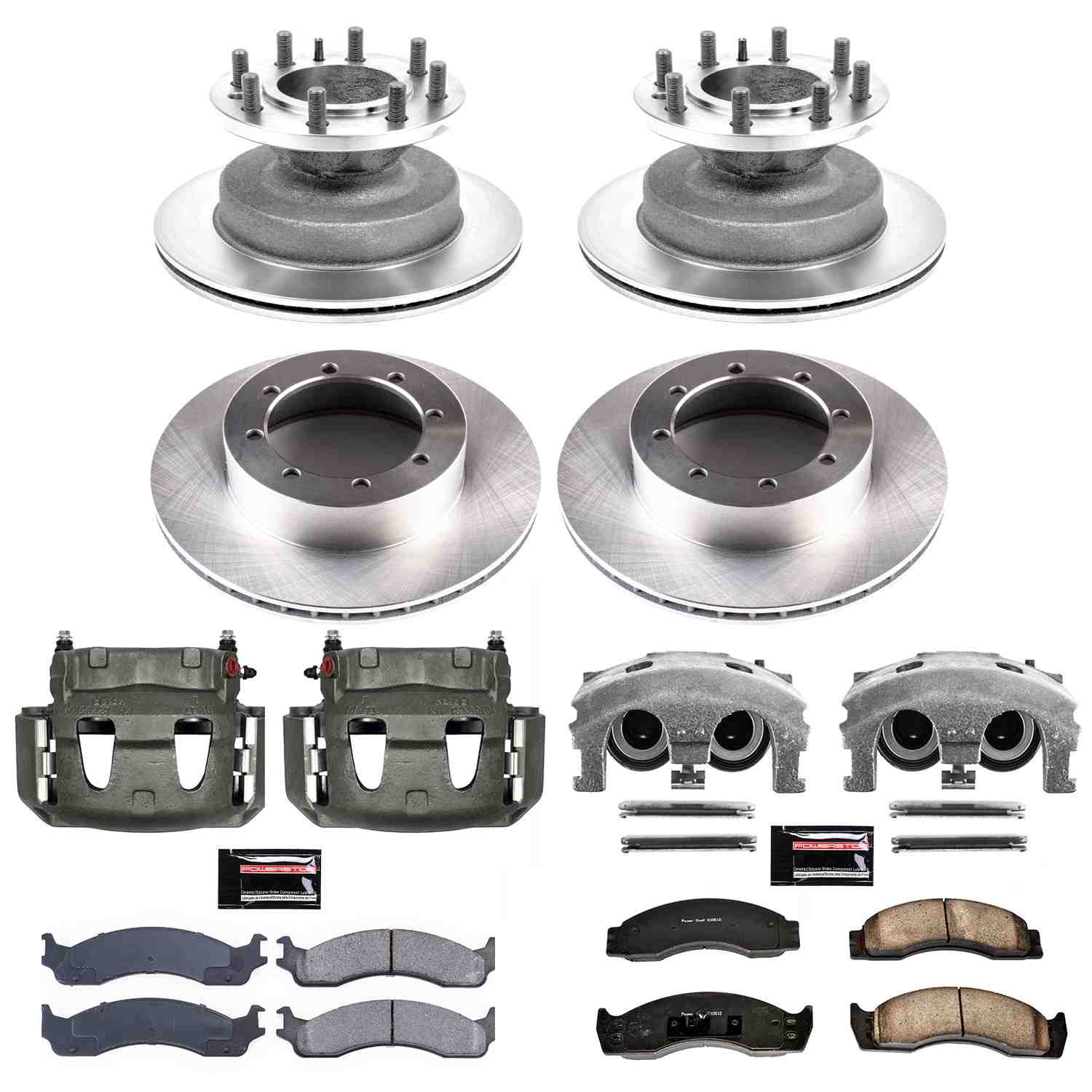 Power Stop 01-02 Ford E-450 Econoline Super Duty Front & Rear Autospecialty Kit w/Calipers