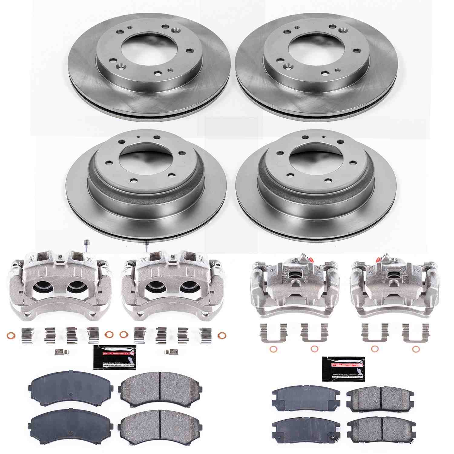 Power Stop 2002 Honda Passport Front & Rear Autospecialty Brake Kit w/Calipers