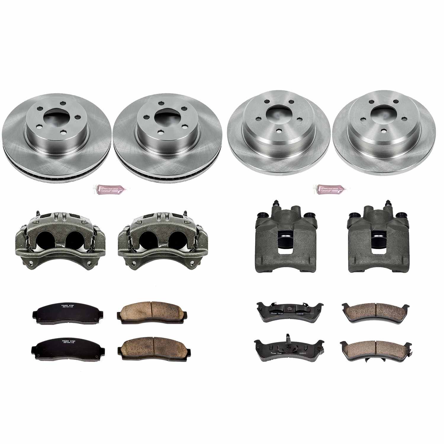 Power Stop 01-02 Ford Explorer Sport Front & Rear Autospecialty Brake Kit w/Calipers