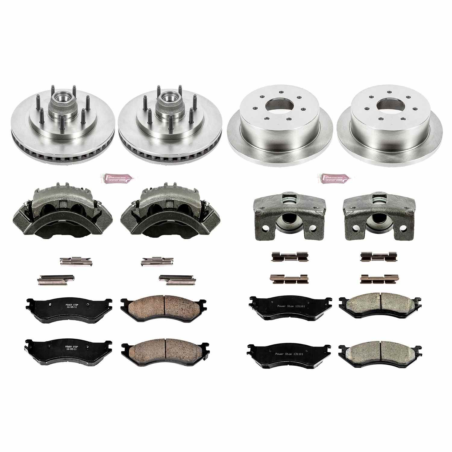 Power Stop 00-03 Ford F-150 Front & Rear Autospecialty Kit w/Cals