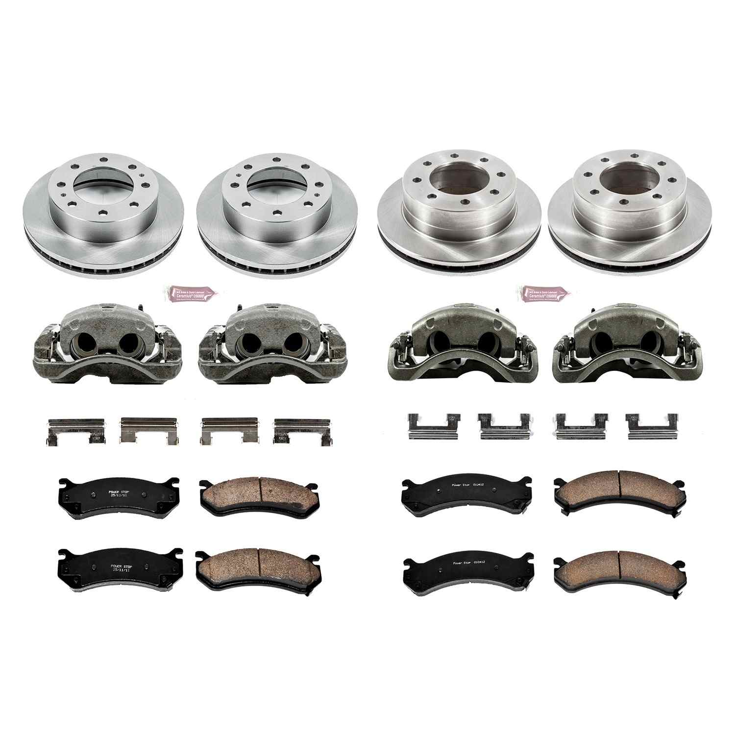 Power Stop 2003 Chevrolet Silverado 1500 HD Front & Rear Autospecialty Kit w/Cals