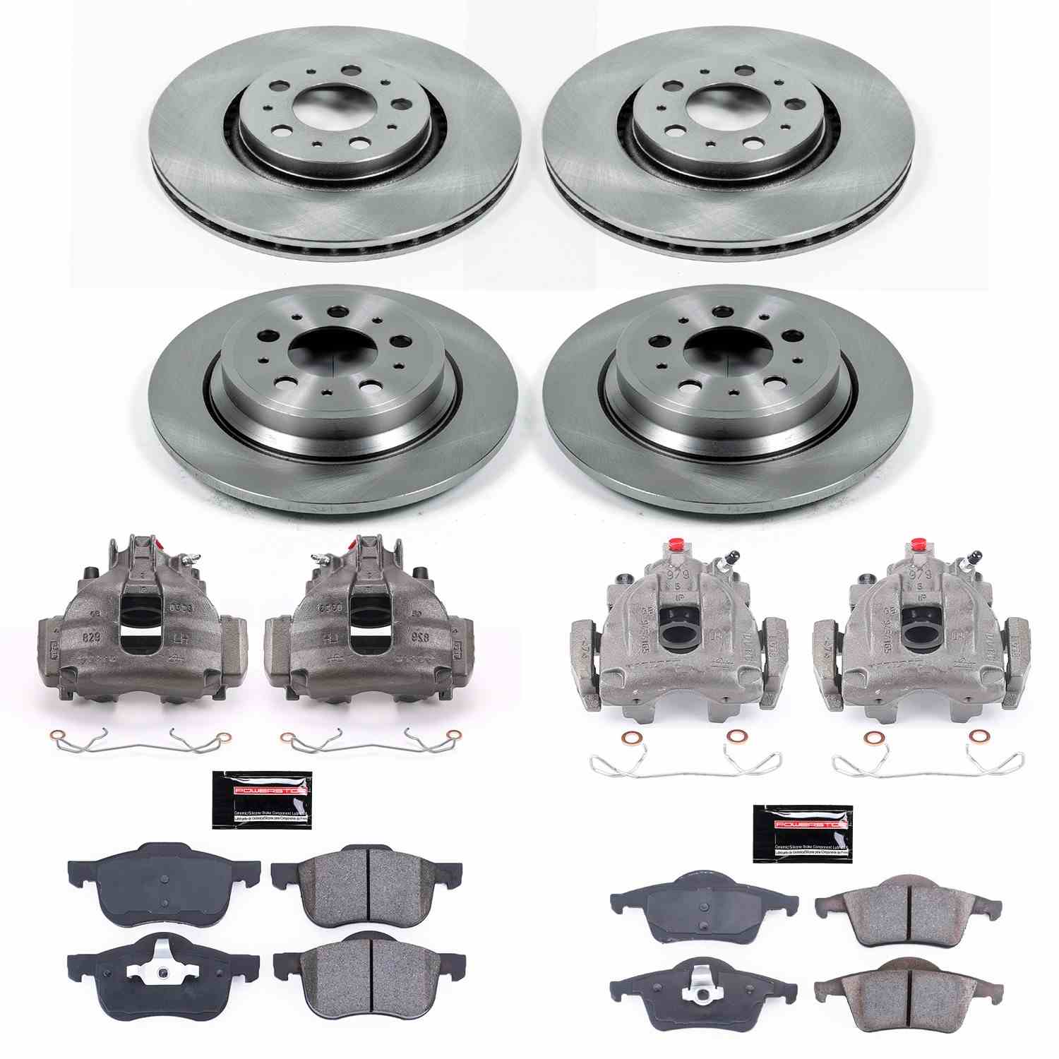 Power Stop 01-09 Volvo S60 Front & Rear Autospecialty Brake Kit w/Calipers