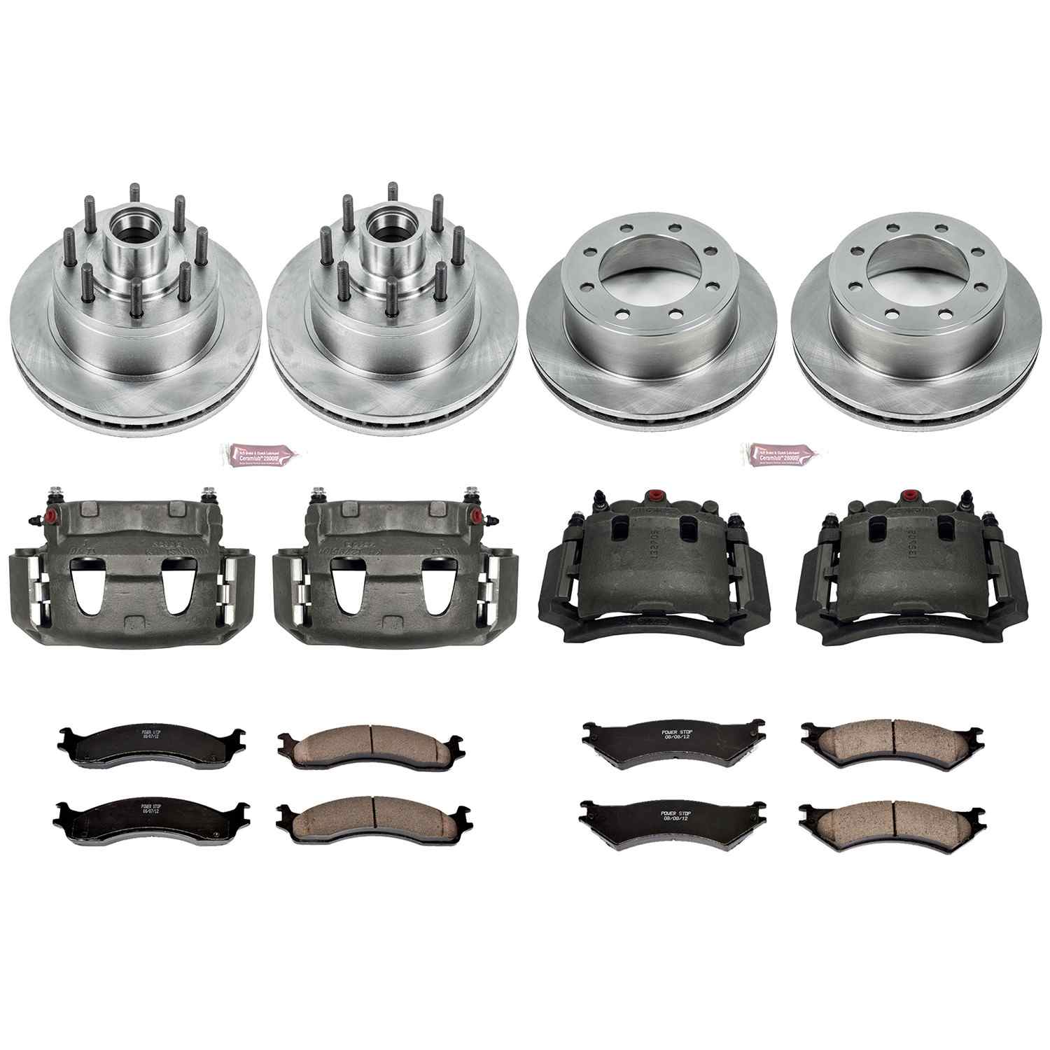 Power Stop 2007 Ford E-1500 Front & Rear Autospecialty Kit w/Calipers