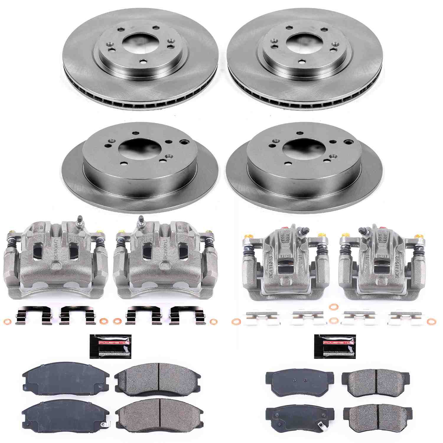 Power Stop 01-06 Hyundai Santa Fe Front & Rear Autospecialty Brake Kit w/Calipers