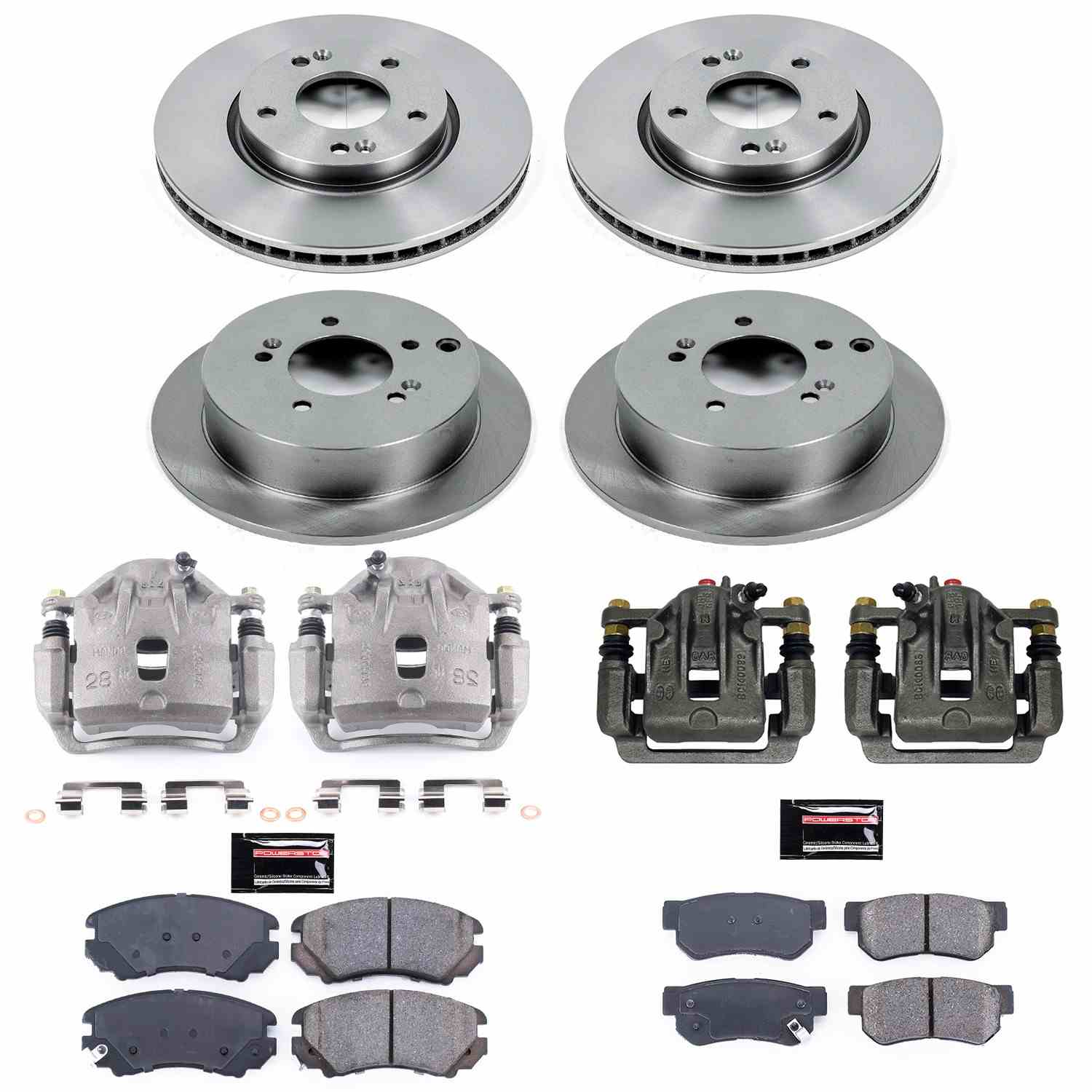 Power Stop 05-09 Hyundai Tucson Front & Rear Autospecialty Brake Kit w/Calipers