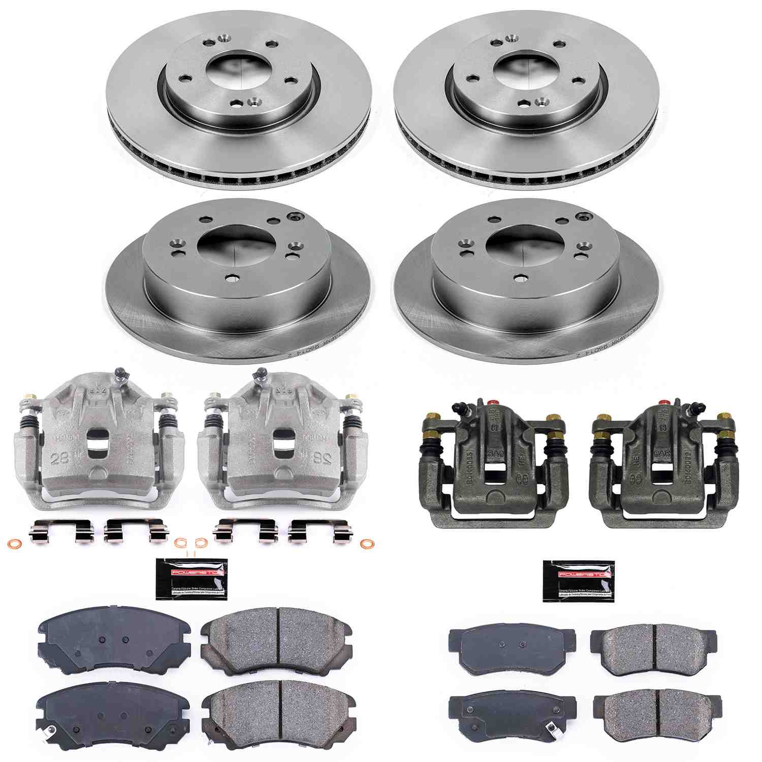 Power Stop 05-09 Hyundai Tucson Front & Rear Autospecialty Brake Kit w/Calipers
