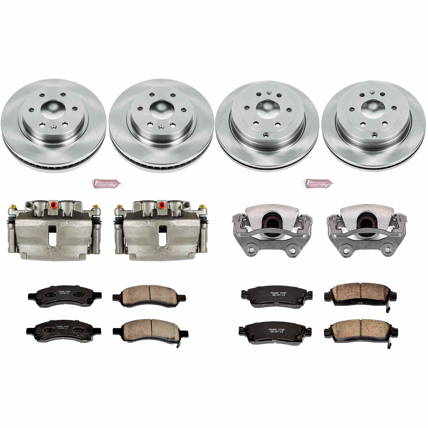 Power Stop 08-17 Buick Enclave Front & Rear Autospecialty Kit w/Cals
