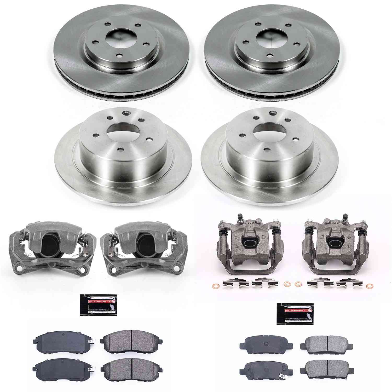 Power Stop 07-10 Nissan Sentra Front & Rear Autospecialty Brake Kit w/Calipers