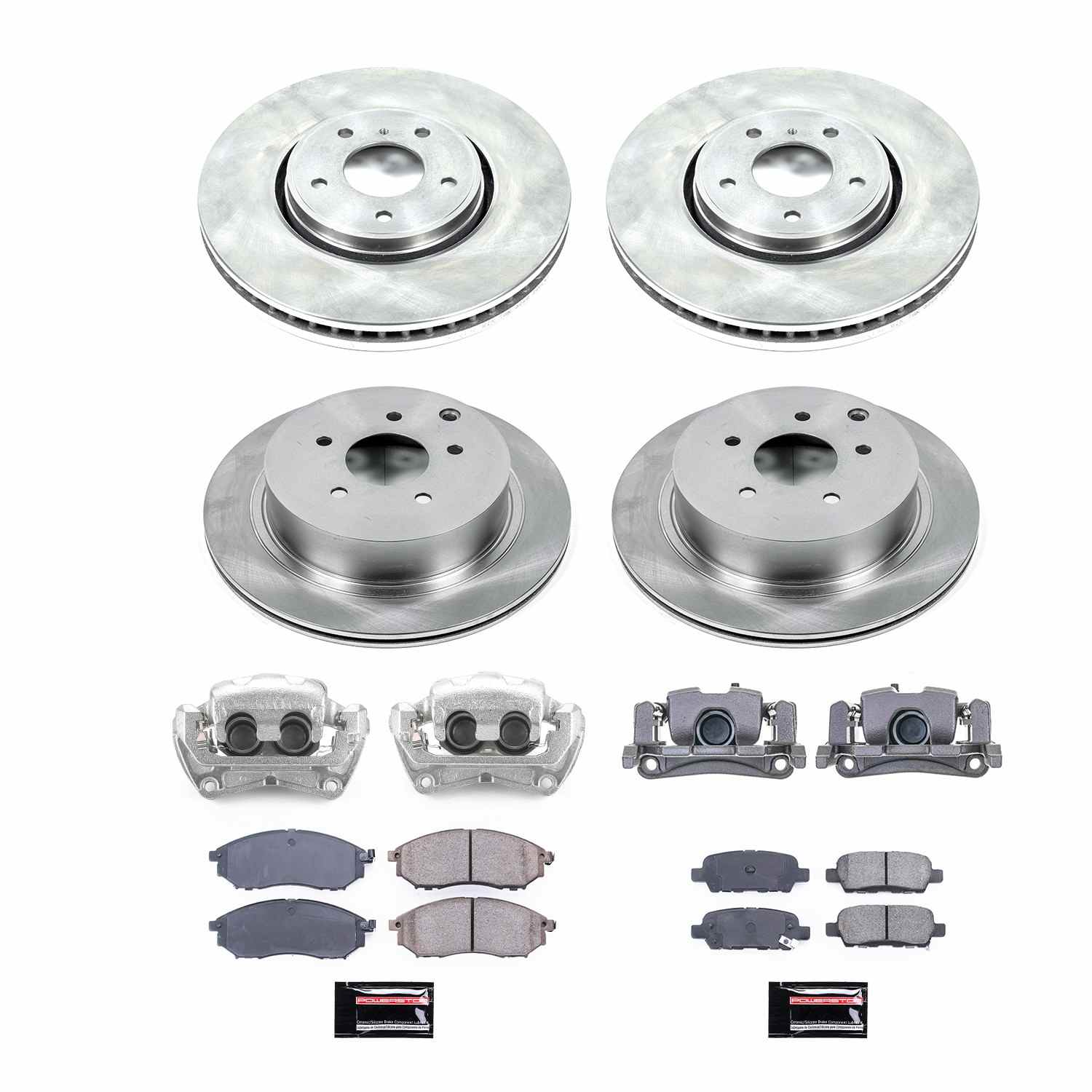 Power Stop 09-12 Infiniti FX35 Front & Rear Autospecialty Kit w/Calipers