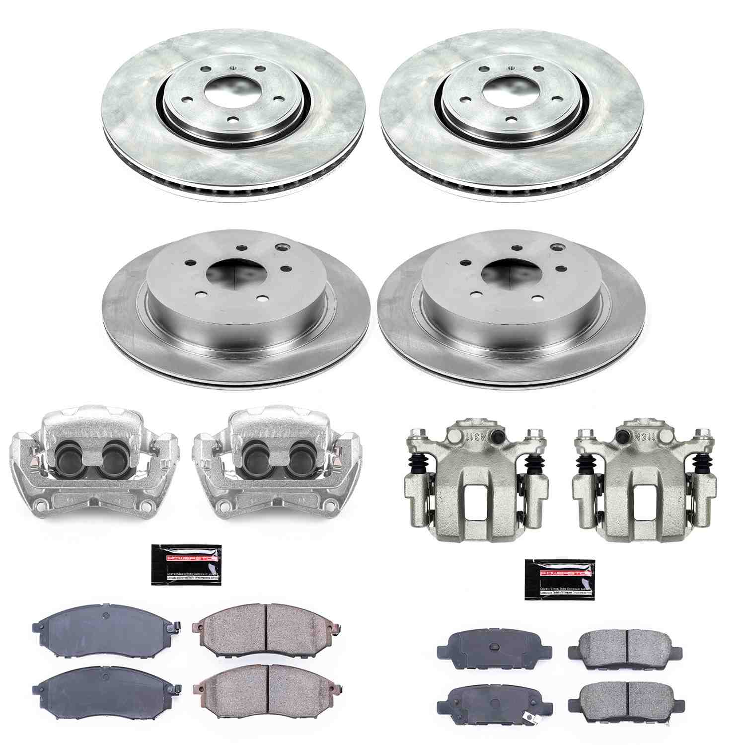 Power Stop 05-08 Infiniti FX35 Front & Rear Autospecialty Kit w/Calipers