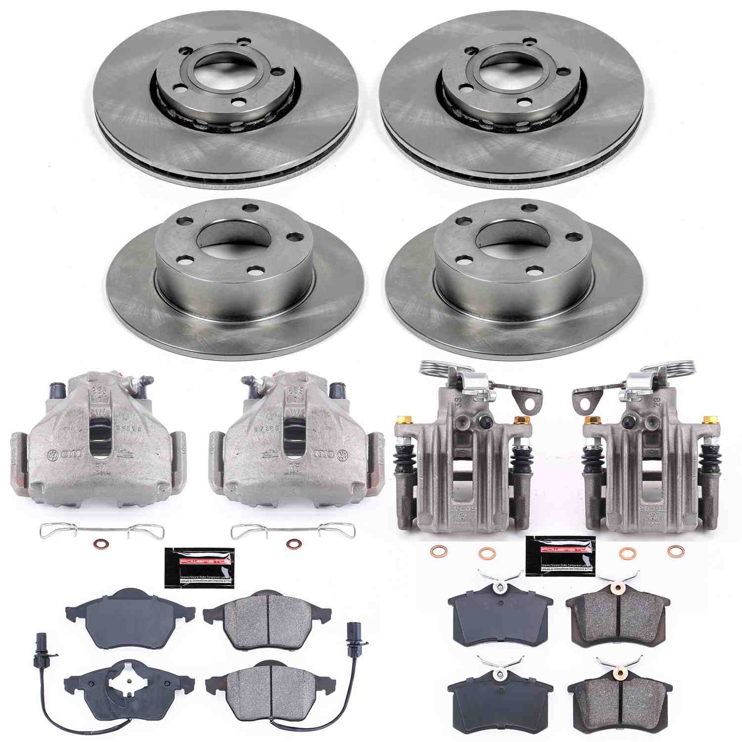 Power Stop 98-01 Audi A6 Front & Rear Autospecialty Brake Kit w/Calipers