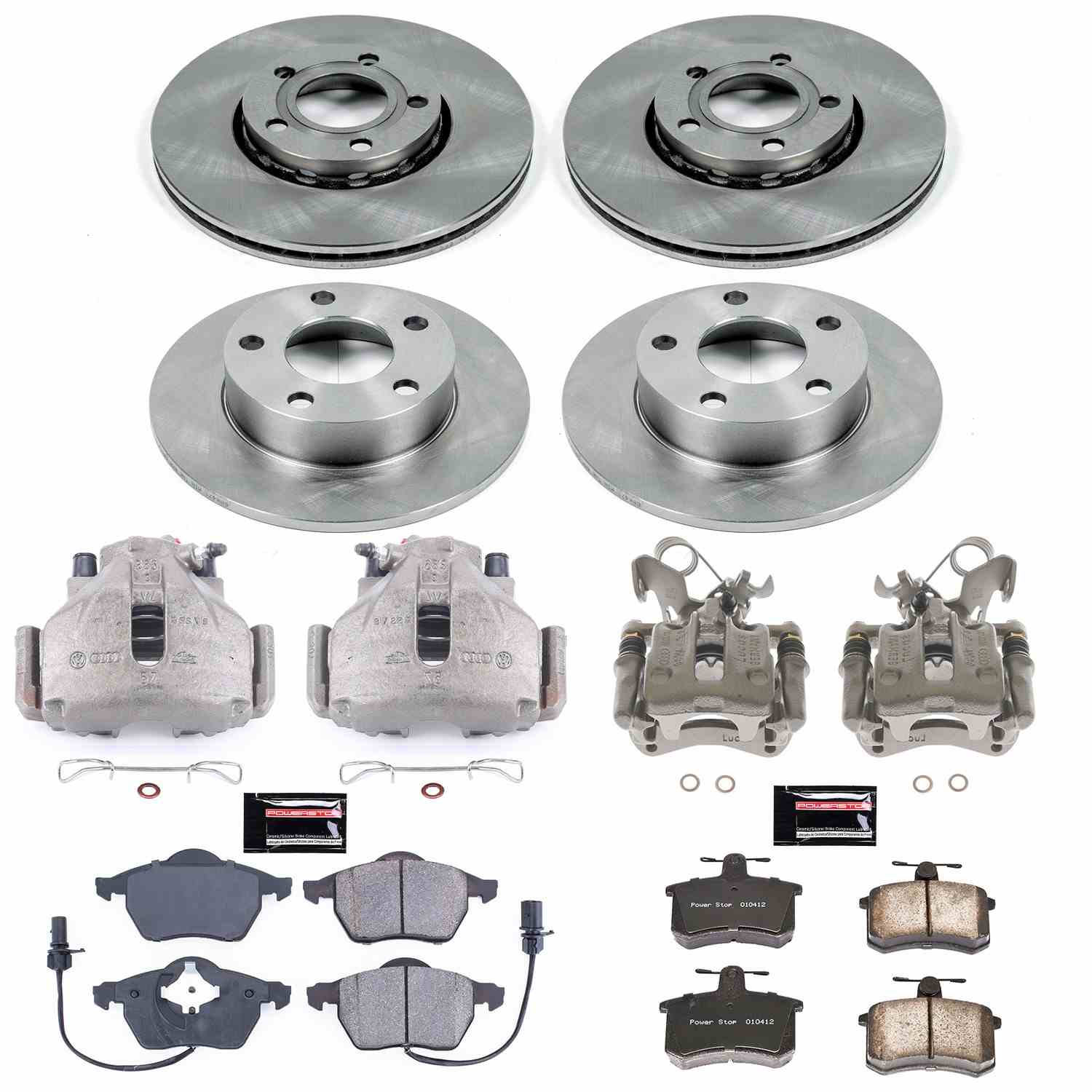 Power Stop 99-01 Audi A4 Quattro Front & Rear Autospecialty Brake Kit w/Calipers