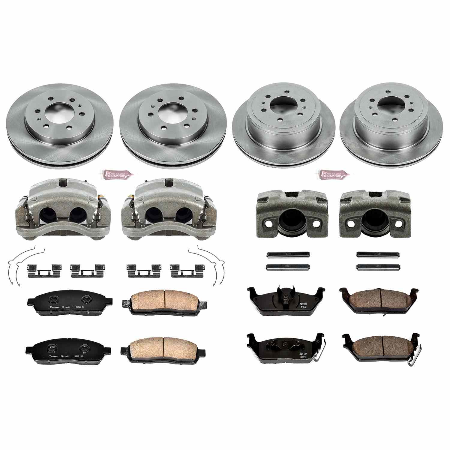 Power Stop 2009 Ford F-150 Front & Rear Autospecialty Kit w/Cals