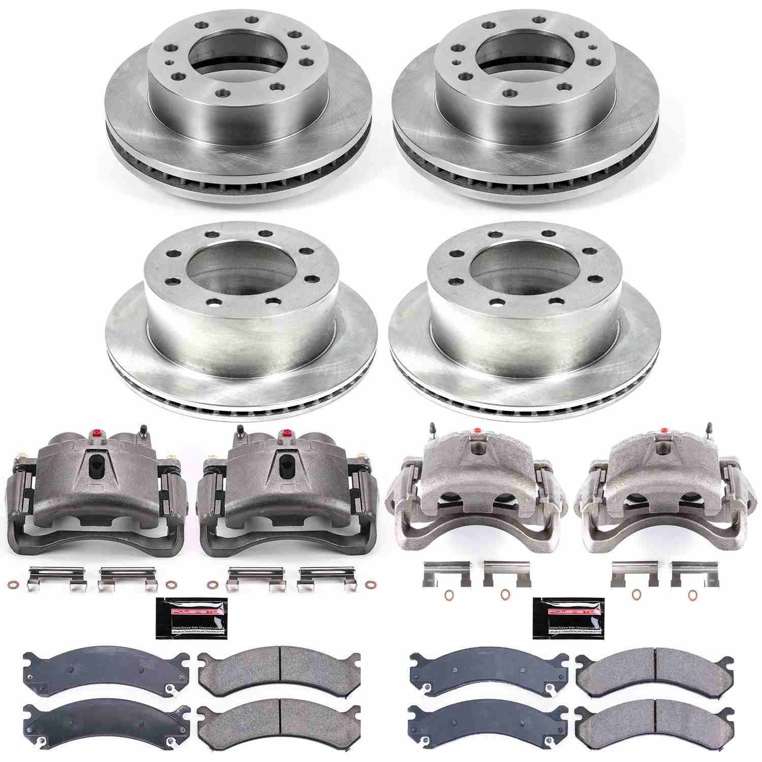 Power Stop 01-06 Chevrolet Silverado 3500 Front & Rear Autospecialty Kit w/Cals