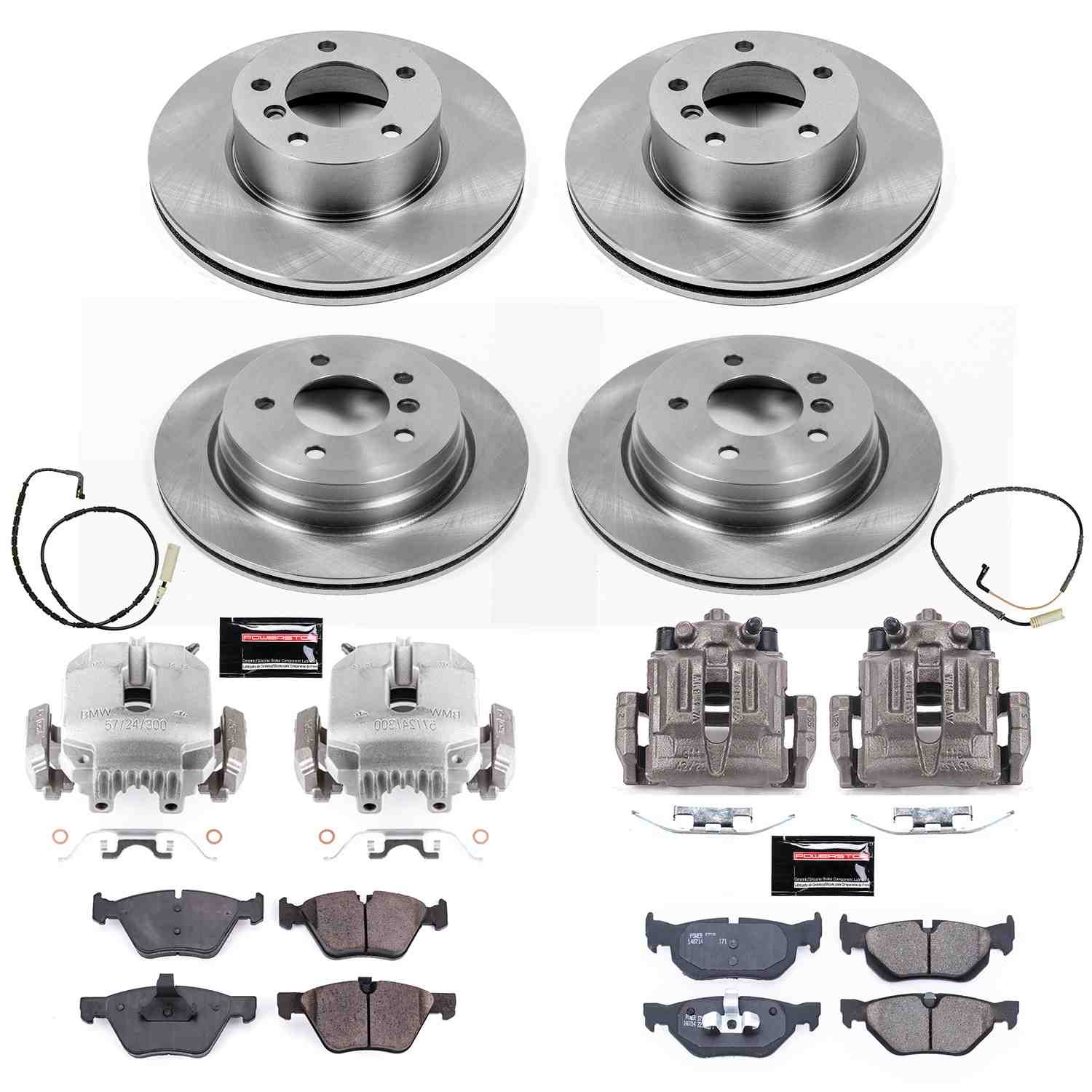 Power Stop 2006 BMW 325xi Front & Rear Autospecialty Brake Kit w/Calipers