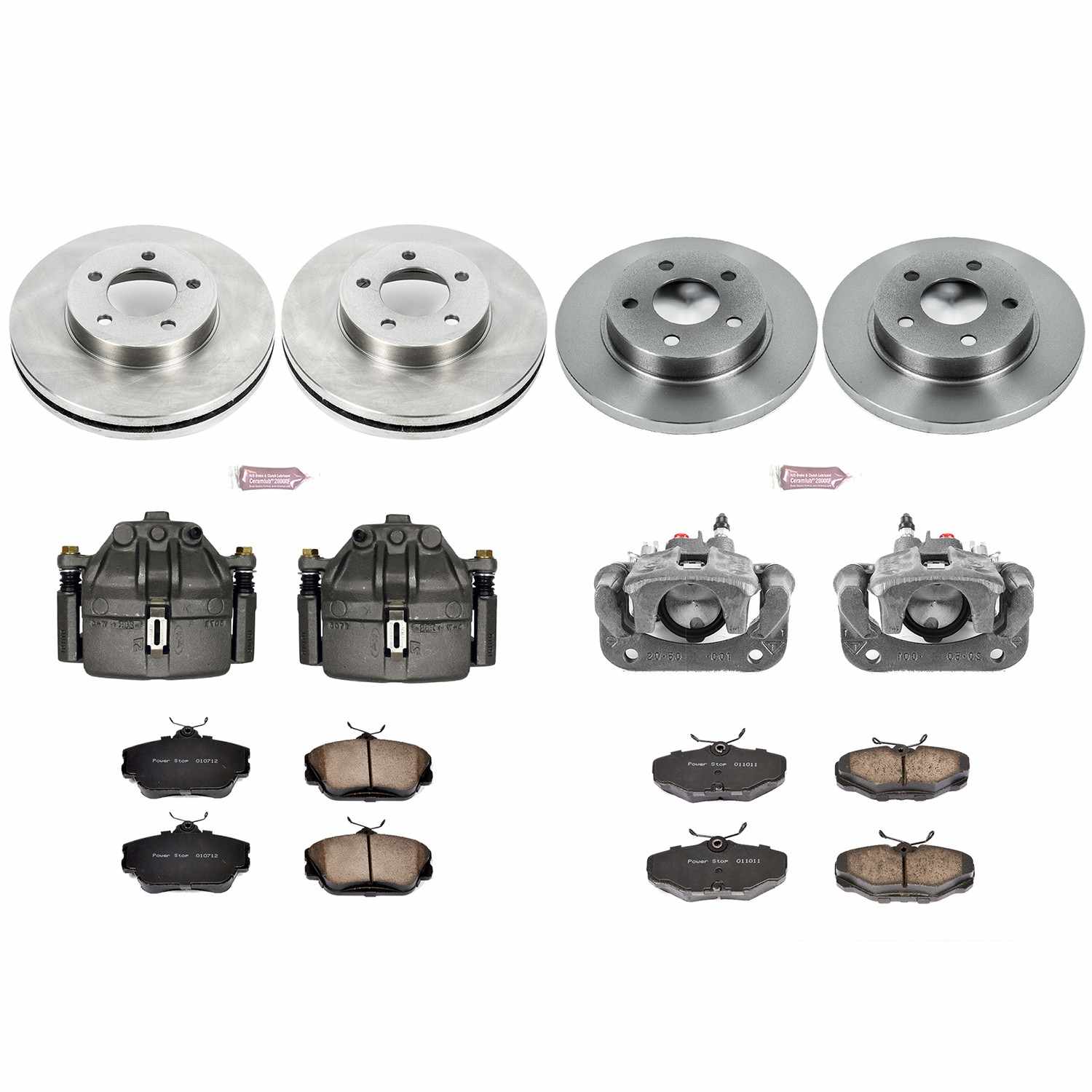 Power Stop 1995 Ford Taurus Front & Rear Autospecialty Brake Kit w/Calipers