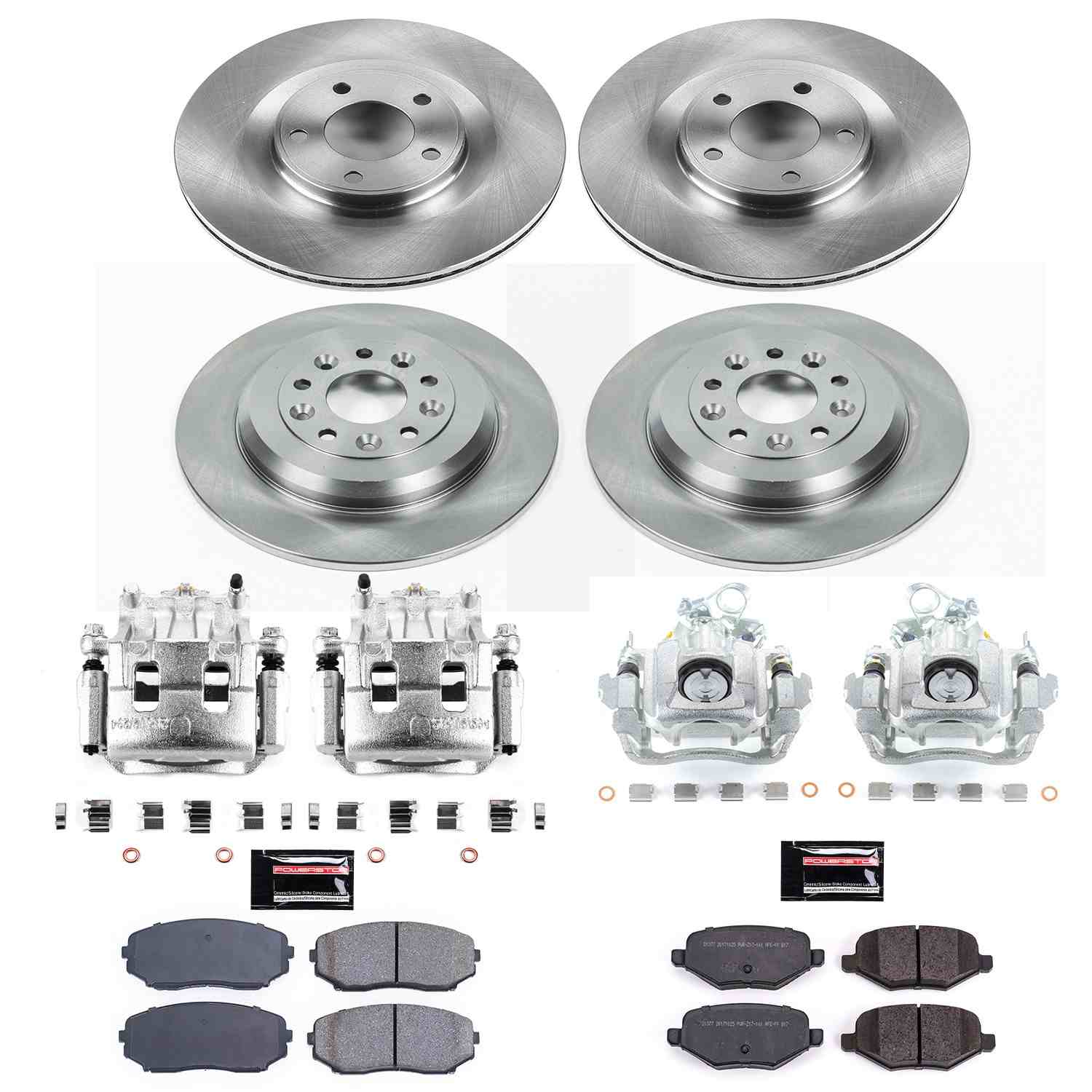 Power Stop 11-12 Ford Edge Front & Rear Autospecialty Kit w/Cals