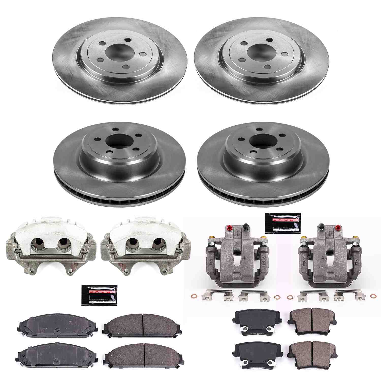 Power Stop 12-14 Dodge Charger Front & Rear Autospecialty Kit w/Cals