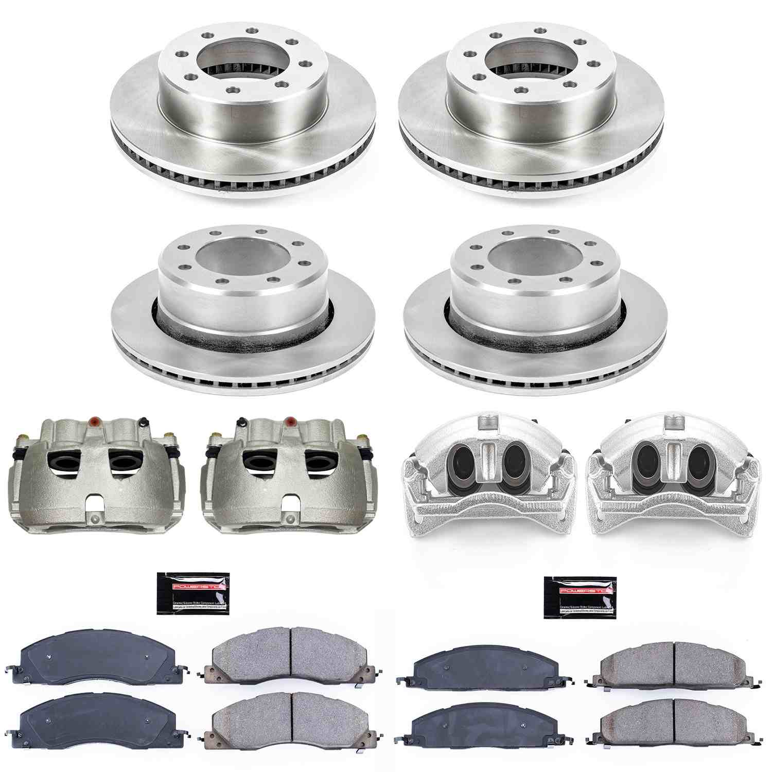 Power Stop 09-10 Dodge Ram 3500 Front & Rear Autospecialty Kit w/Cals