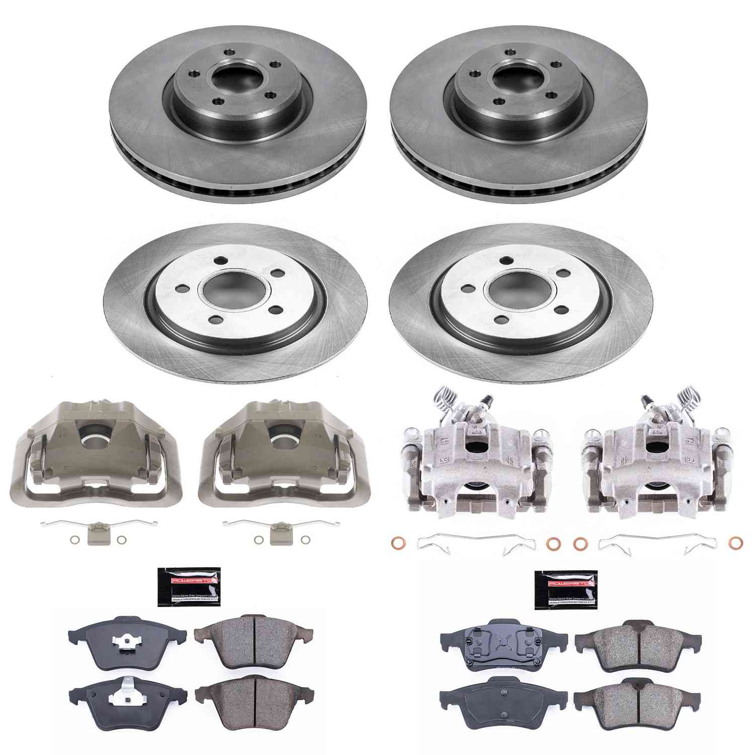 Power Stop 2005 Volvo V5200 Front & Rear Autospecialty Kit w/Cals