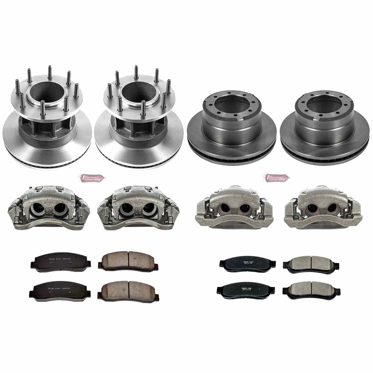 Power Stop 10-11 Ford F-350 Super Duty Front & Rear Autospecialty Kit w/Calipers