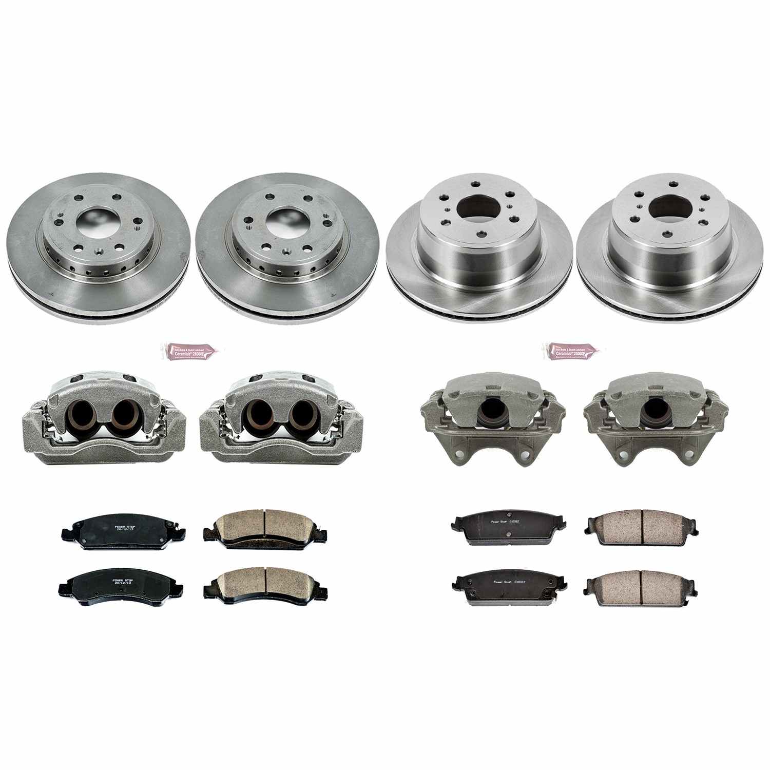 Power Stop 08-14 Chevrolet Tahoe Front & Rear Autospecialty Kit w/Cals