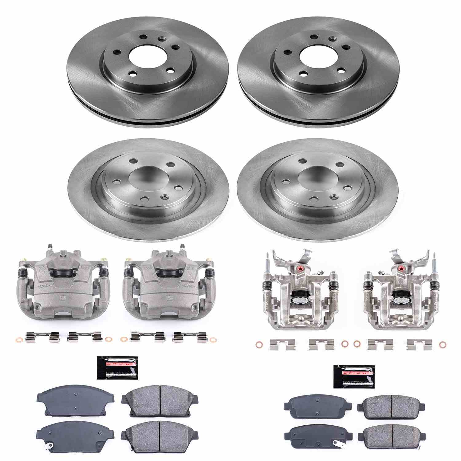 Power Stop 12-17 Buick Verano Front & Rear Autospecialty Brake Kit w/Calipers