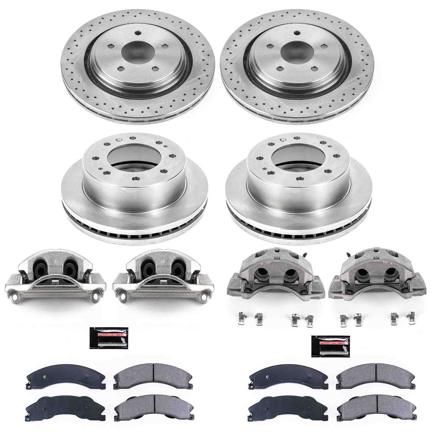 Power Stop 2011 Chevrolet Silverado 2500 HD Front & Rear Autospecialty Kit w/Cals