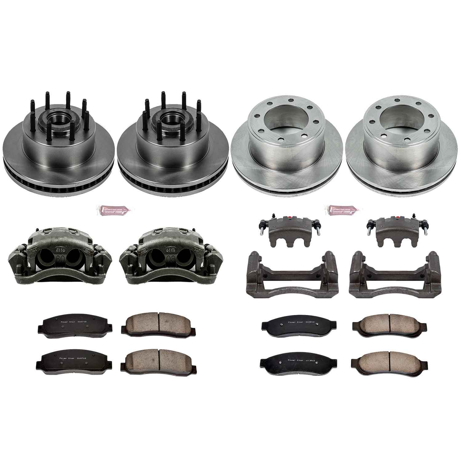 Power Stop 07-08 Ford F-250 Super Duty Front & Rear Autospecialty Kit w/Calipers