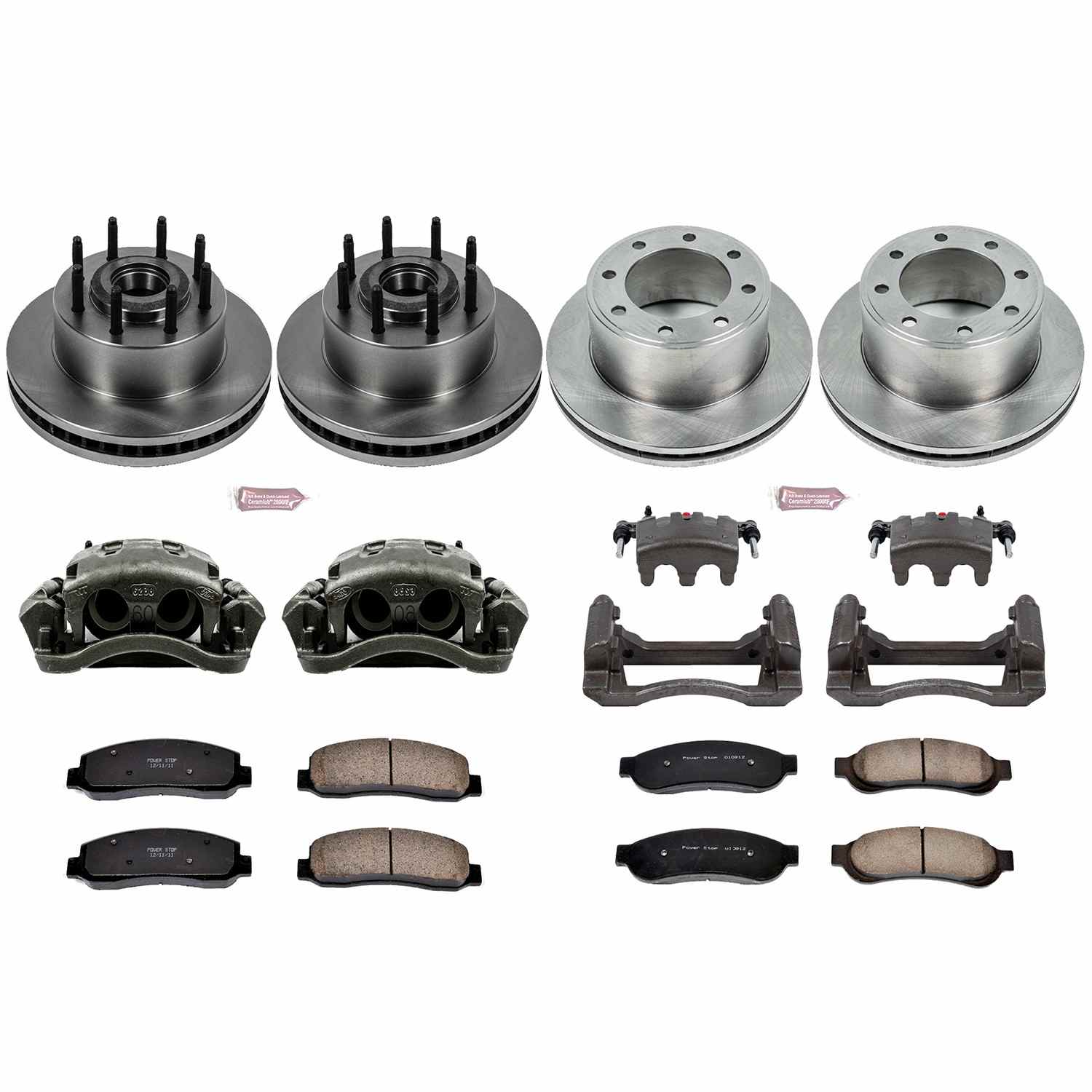 Power Stop 10-11 Ford F-250 Super Duty Front & Rear Autospecialty Kit w/Cals