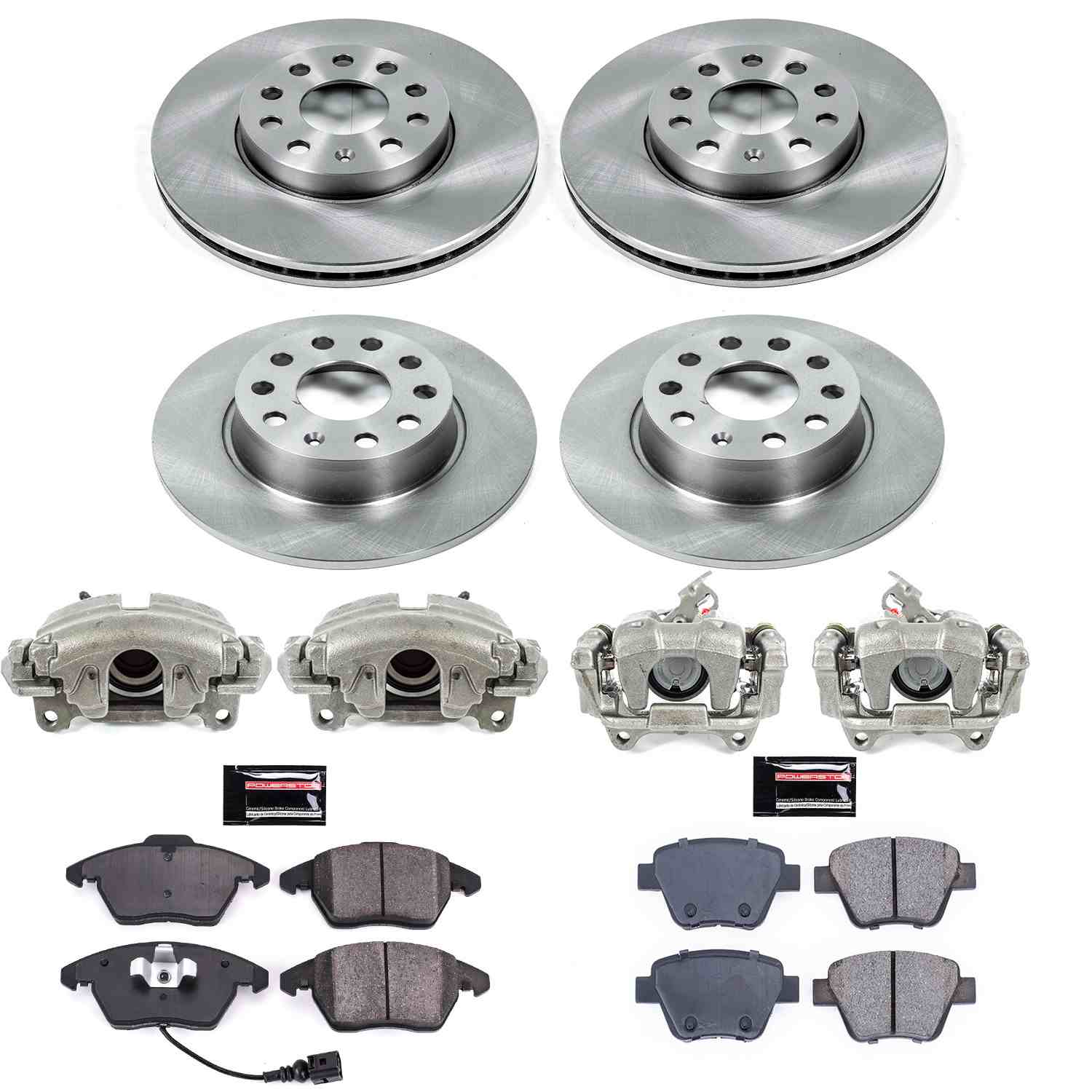 Power Stop 2012 Volkswagen Beetle Front & Rear Autospecialty Brake Kit w/Calipers
