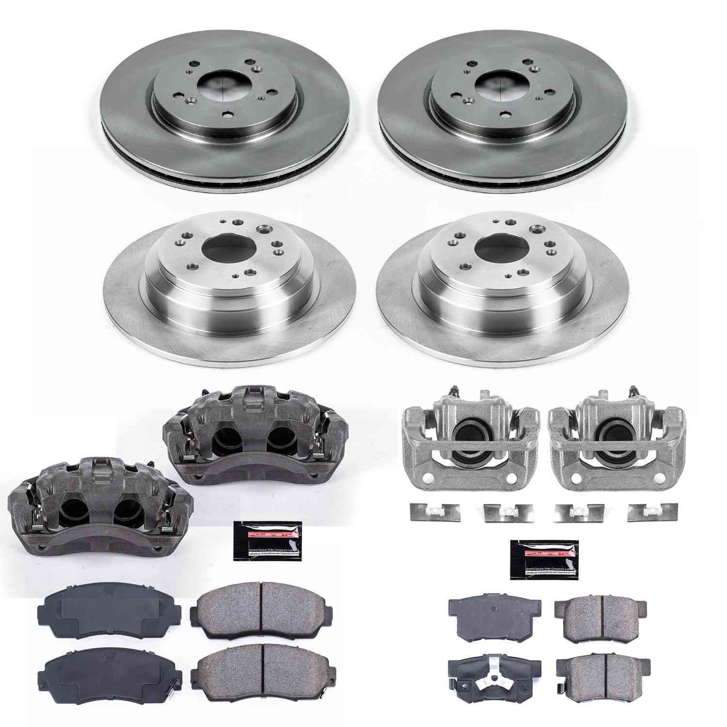 Power Stop 10-11 Honda Accord Crosstour Front & Rear Autospecialty Brake Kit w/Calipers