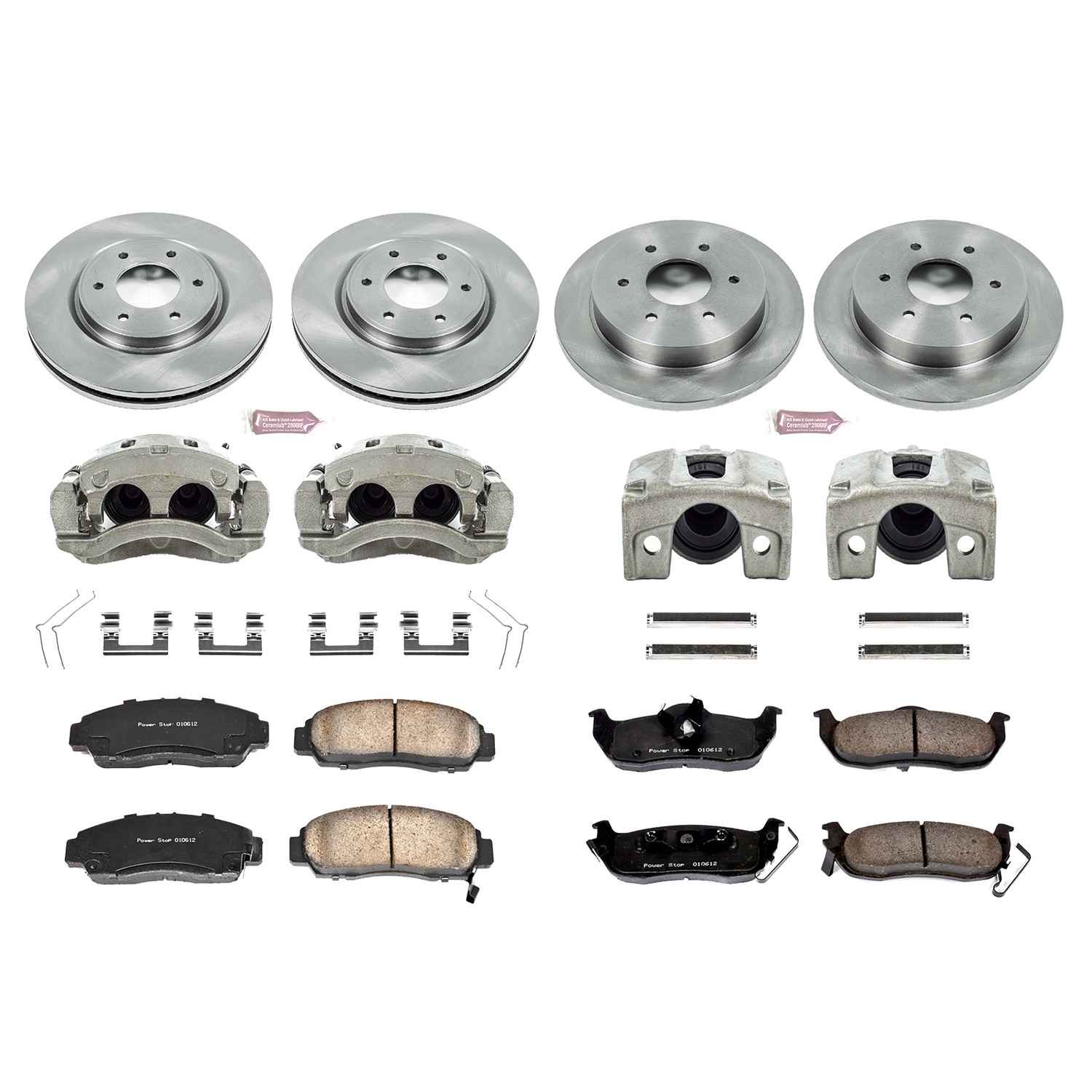 Power Stop 12-15 Nissan Armada Front & Rear Autospecialty Kit w/Cals