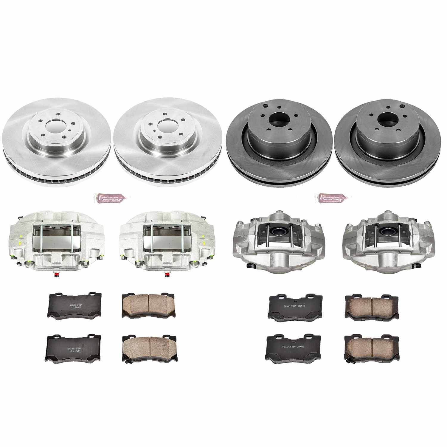 Power Stop 09-13 Infiniti FX50 Front & Rear Autospecialty Kit w/Cals