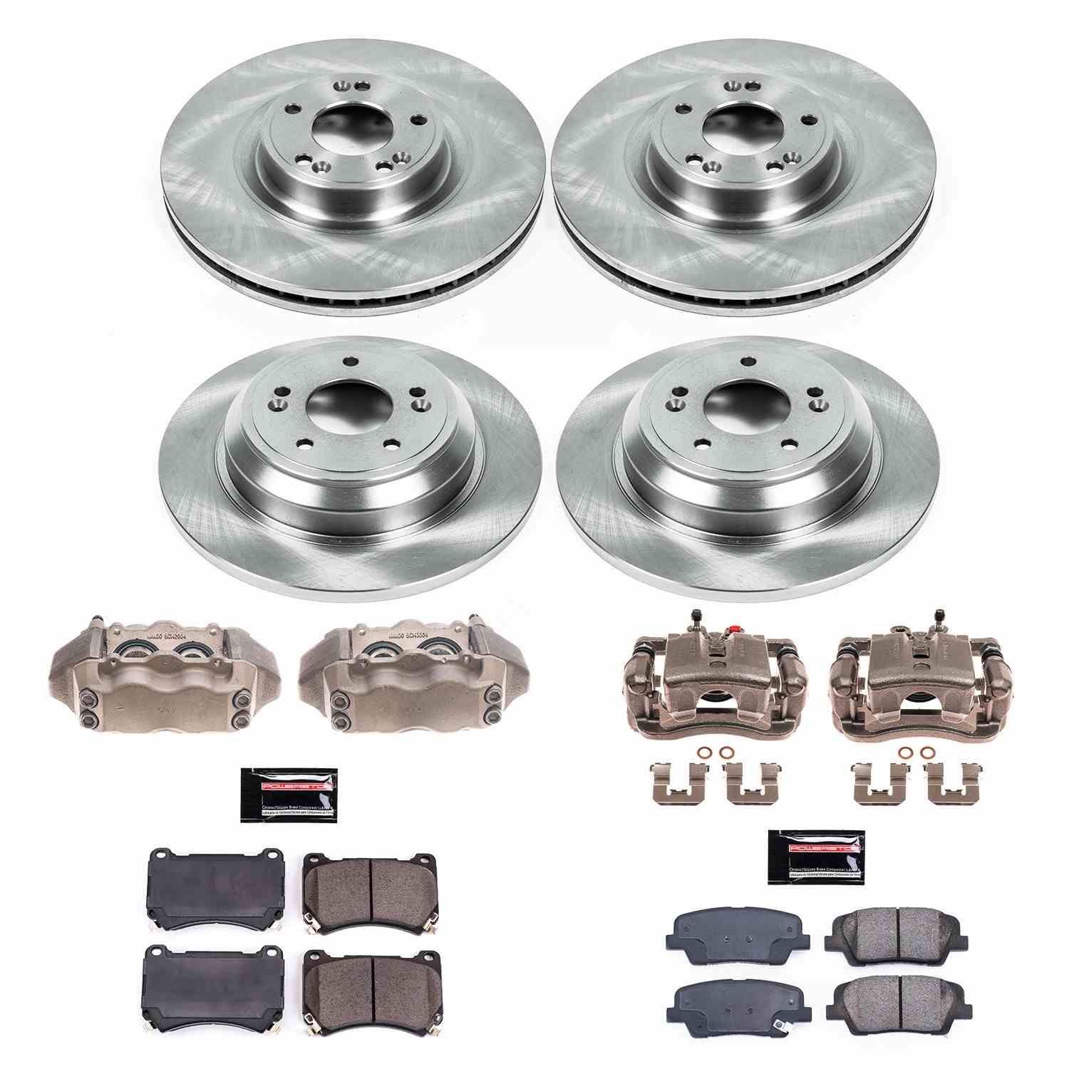 Power Stop 2009 Hyundai Genesis Front & Rear Autospecialty Kit w/Cals