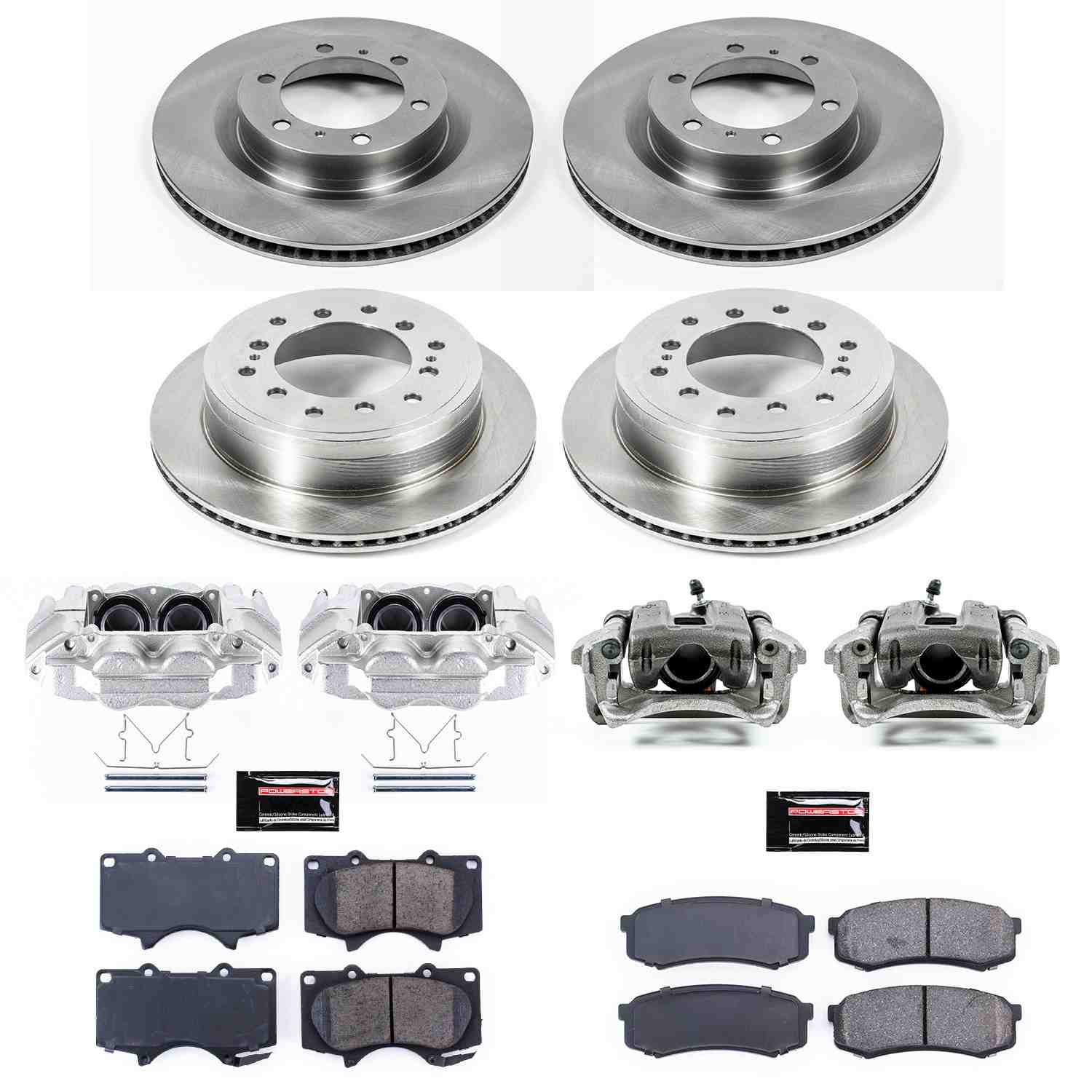 Power Stop 10-15 Lexus GX460 Front & Rear Autospecialty Kit w/Cals
