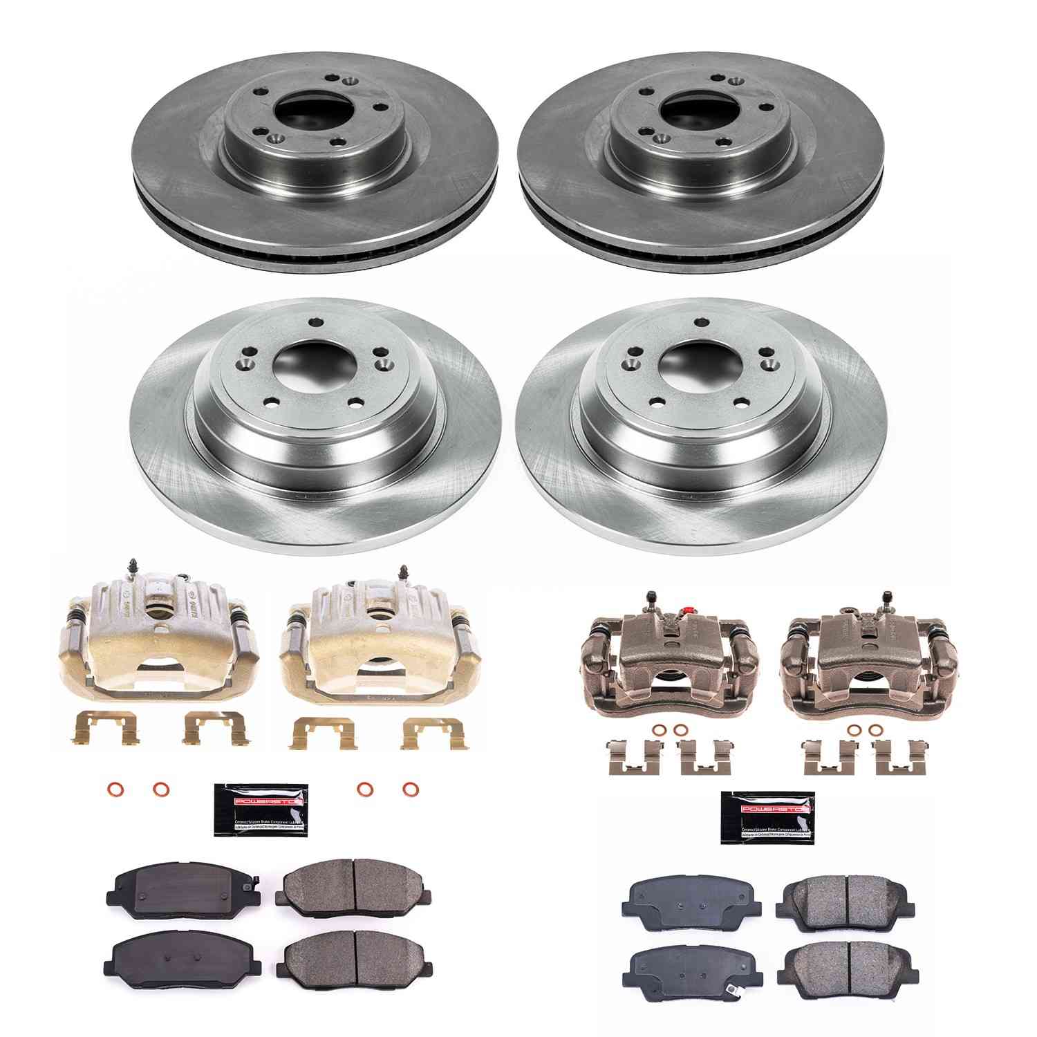 Power Stop 2009 Hyundai Genesis Front & Rear Autospecialty Brake Kit w/Calipers