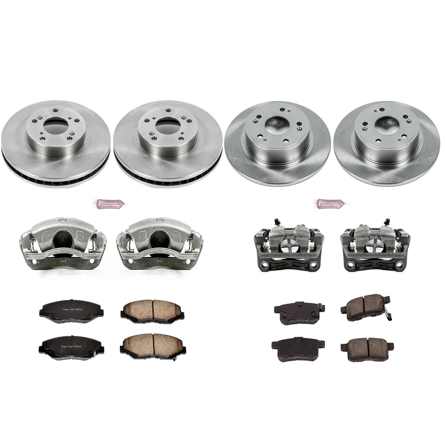 Power Stop 11-12 Honda Accord Front & Rear Autospecialty Brake Kit w/Calipers
