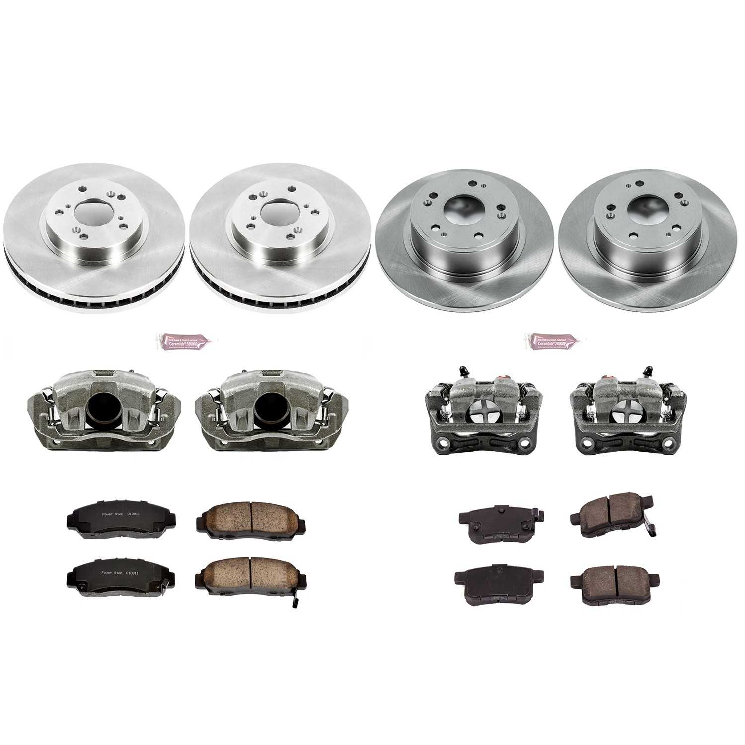 Power Stop 2011 Honda Accord Front & Rear Autospecialty Brake Kit w/Calipers