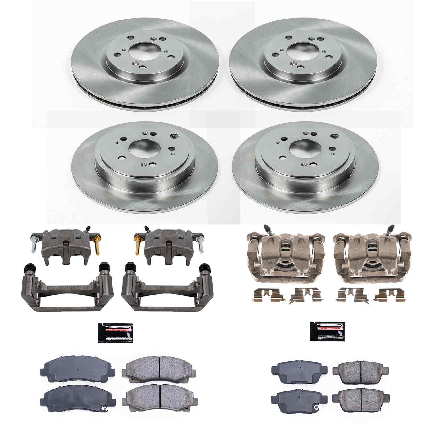 Power Stop 12-14 Honda Ridgeline Front & Rear Autospecialty Kit w/Cals