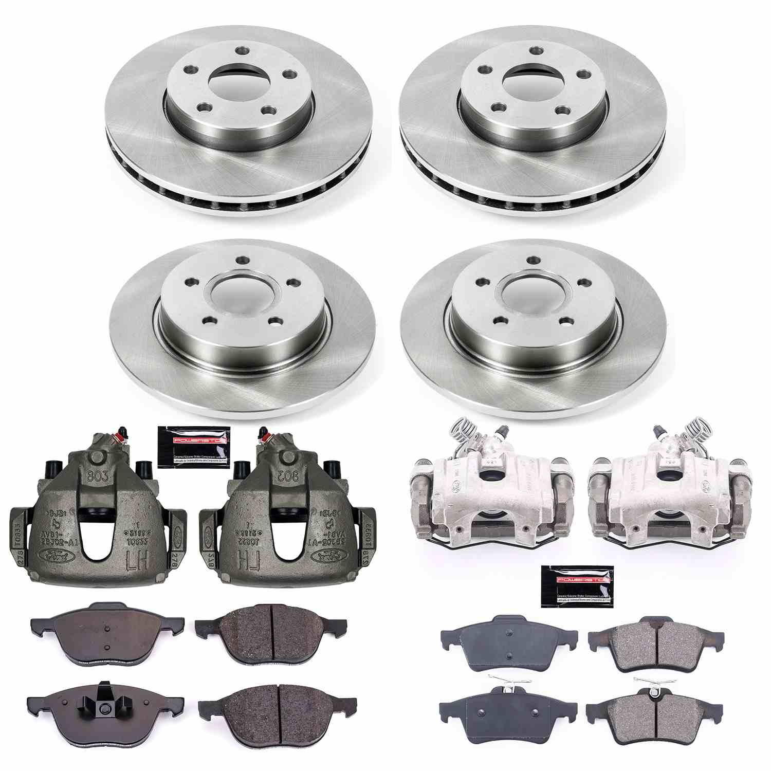 Power Stop 14-18 Ford Focus Front & Rear Autospecialty Brake Kit w/Calipers