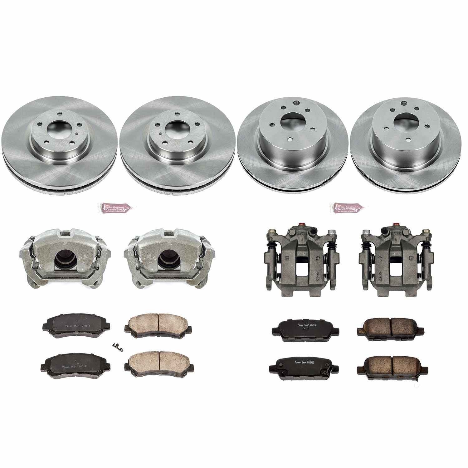 Power Stop 09-14 Nissan Maxima Front & Rear Autospecialty Kit w/Cals