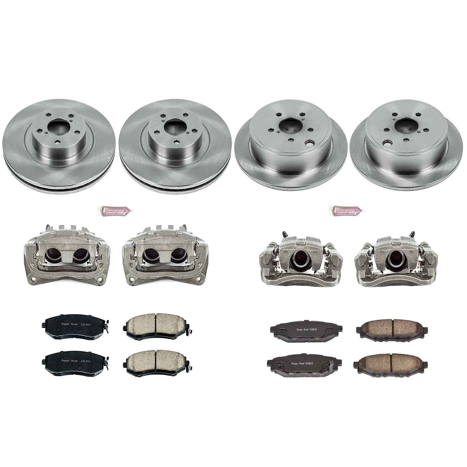 Power Stop 10-13 Subaru Forester Front & Rear Autospecialty Brake Kit w/Calipers